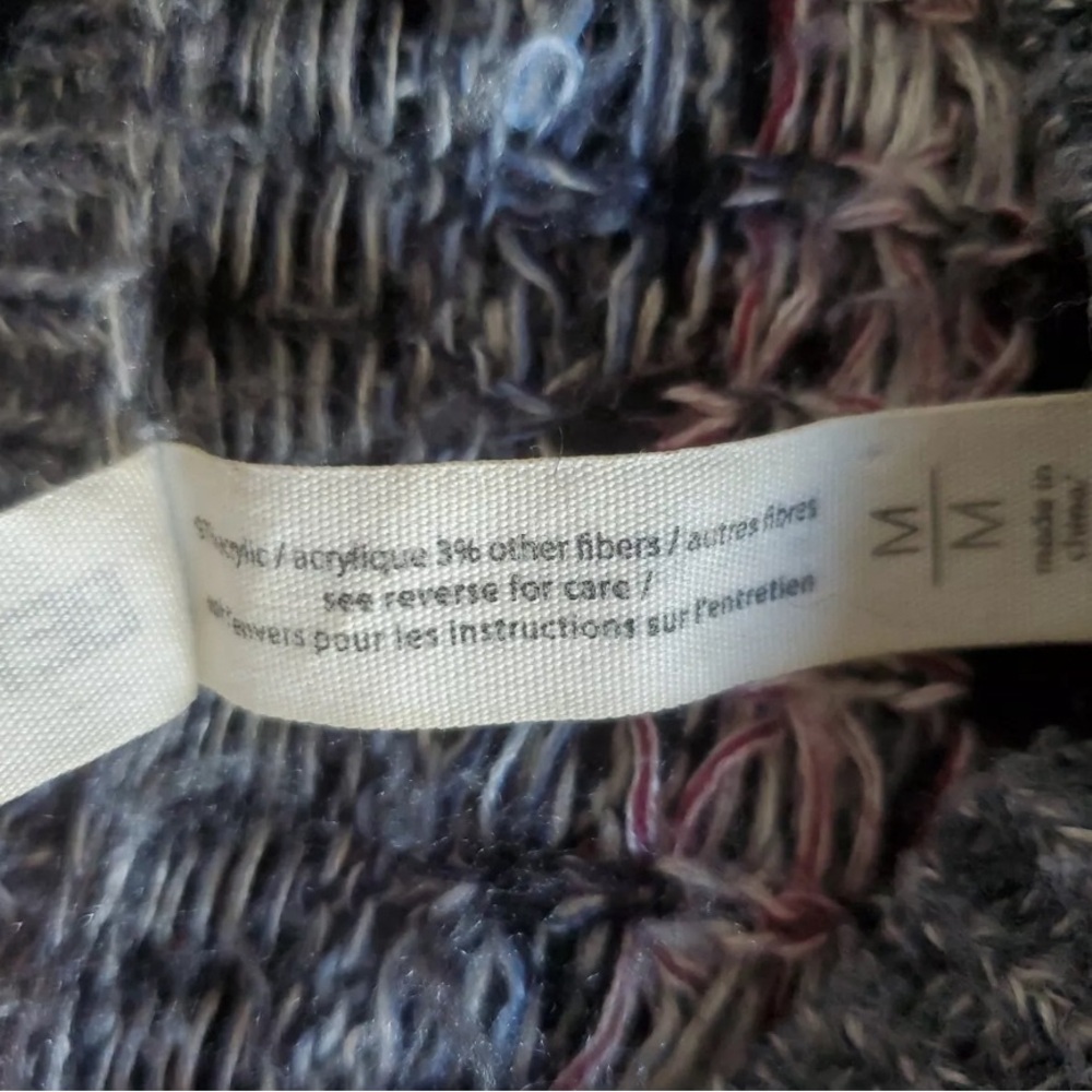 👚 Bethany Mota Acrylic Multicolored Black, Gray, Pink Long Cardigan size Medium - Picture 7 of 11